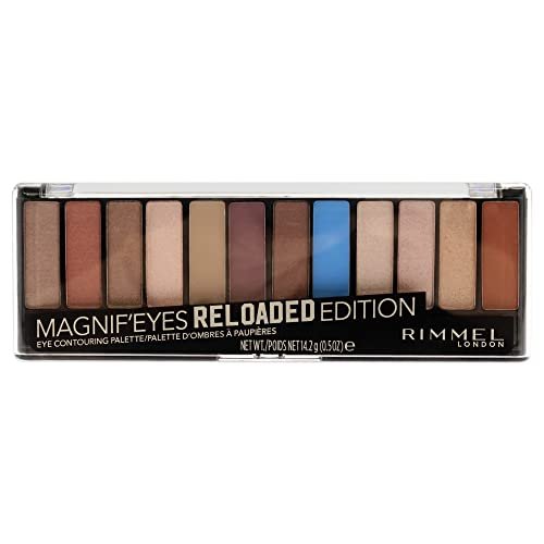 rimmel london magnif'eyes eyeshadow palette, 12 shades, blenda...