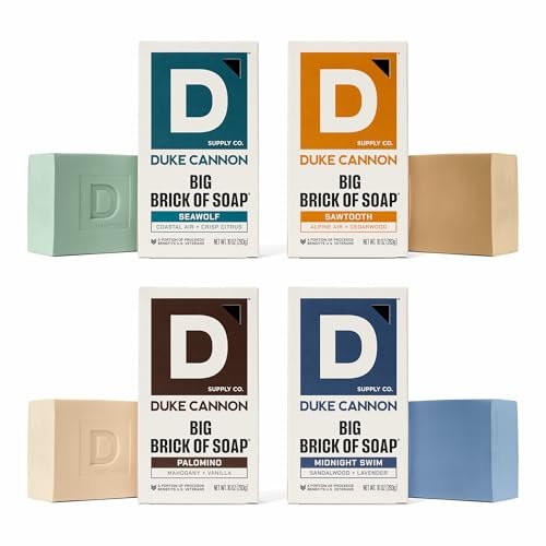 duke cannon big brick of soap variety pack – midnight swim, sa...