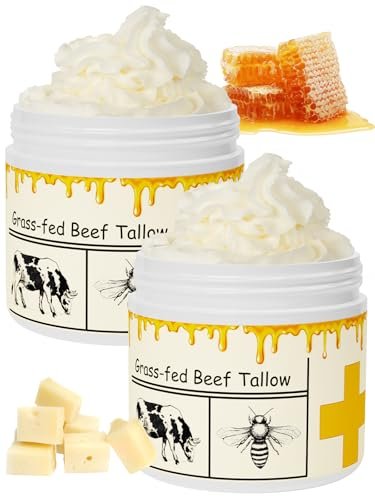 mkzea beef tallow for skin, beef tallow, tallow and honey crea...