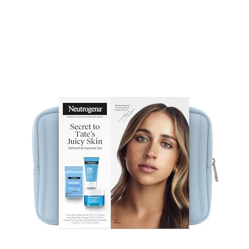 neutrogena refresh & hydrate skin care set, gift set with tate...