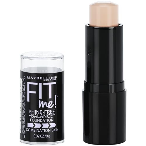 maybelline fit me shine free + balance foundation stick, multi...