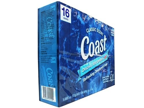 coast refreshing deodorant soap bar soap with thick rich lat...