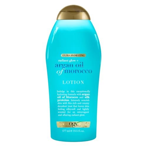 ogx radiant glow + argan oil of morocco extra hydrating body l...