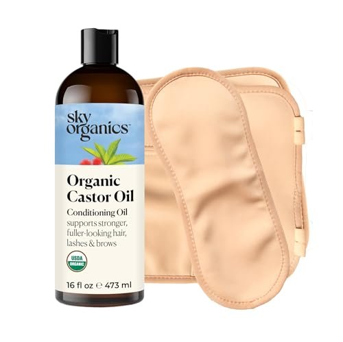 sky organics organic castor oil pack wrap set 16oz castor...