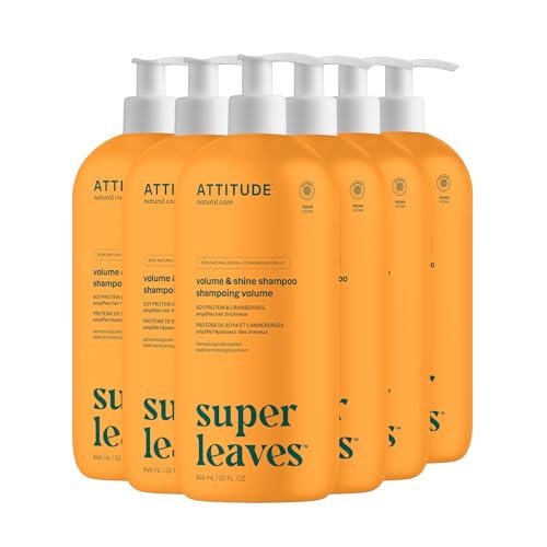attitude volume and shine hair shampoo, ewg verified, for thin...
