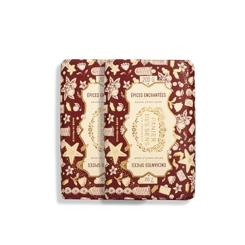 panier des sens enchanted spices shea butter soap bar duo, 2 x...