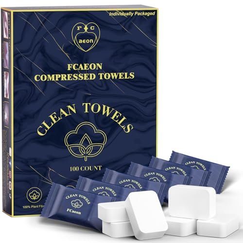disposable face towel compressed towel tablets for travel, 12x...
