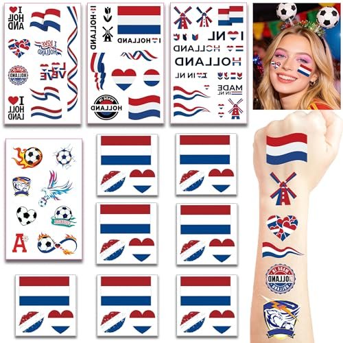 netherlands flag temporary tattoos for world cup decorations 2...