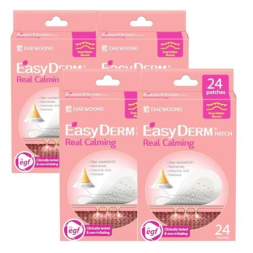 easyderm real calming patch pimple patches, niacinamide, hyalu...
