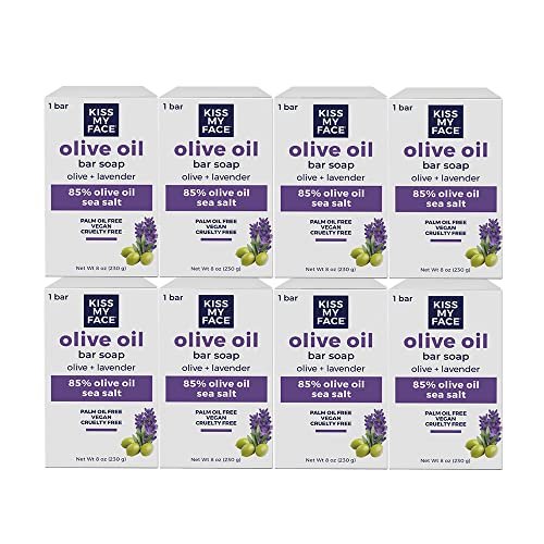 kiss my face olive oil bar soap, non gmo certified vegan soap...