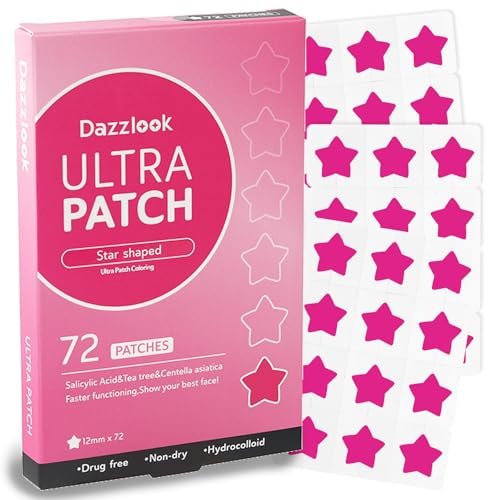 dazzlook pink star shaped pimple patch with salicylic acid, hy...