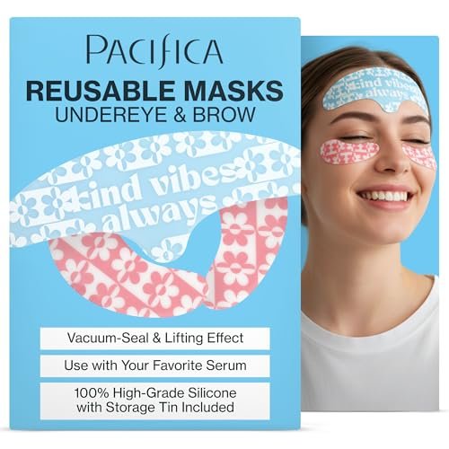 pacifica reusable mask set – silicone undereye & brow mask set...