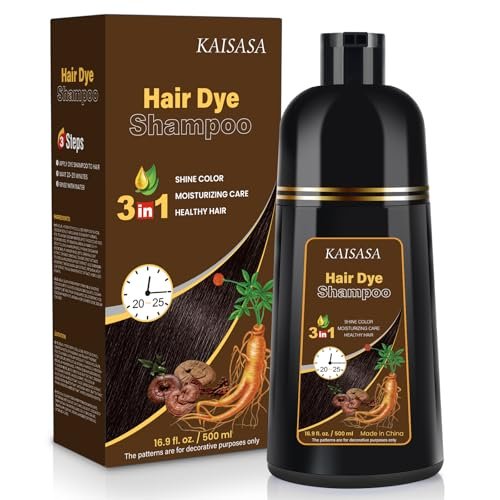 iiimeidu kaisasa darkburgundy hair dye shampoo for gray hair,...