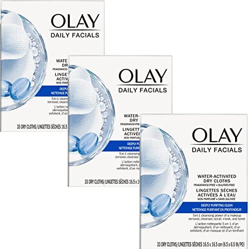 olay daily facial cleansing cloths for a deeply purifying clea...