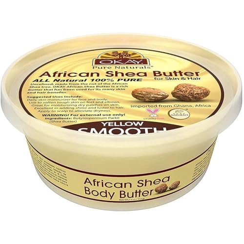 okay pure naturals yellow shea butter for hair and skin raw...