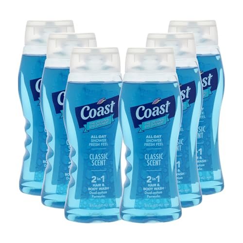 coast 2 in 1 hair and body wash rich foamy lather clean ri...