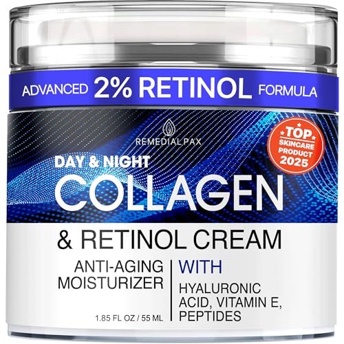 collagen face cream with retinol & hyaluronic acid anti agin...