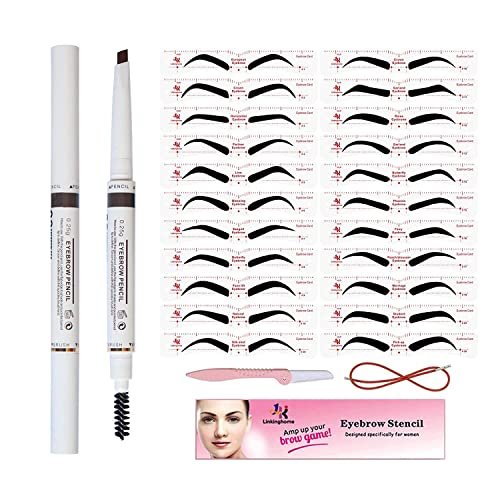 eyebrow stencils & eyebrow pencil, 30 eyebrow shaper kit, reus...