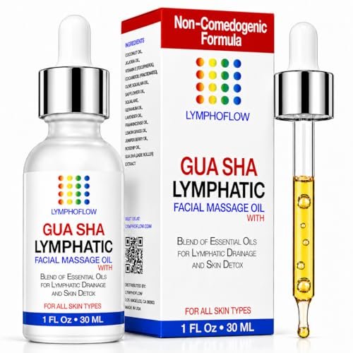 bruizex lymphatic drainage oil for face & neck massage, coconu...