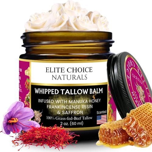 whipped tallow honey balm – grass fed beef tallow infused with...