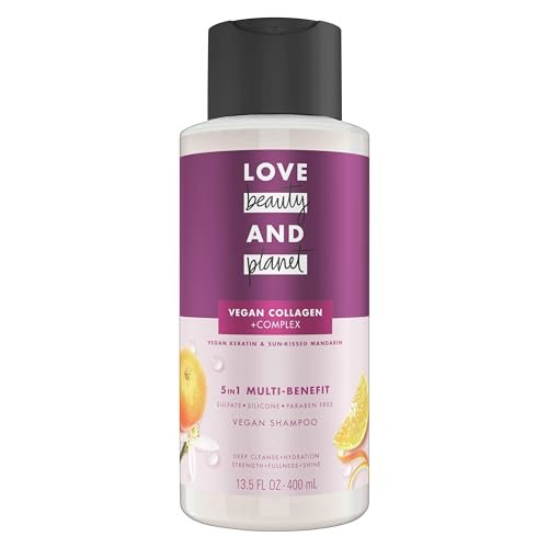 love beauty and planet 5 in 1 multi benefit shampoo vegan kera...