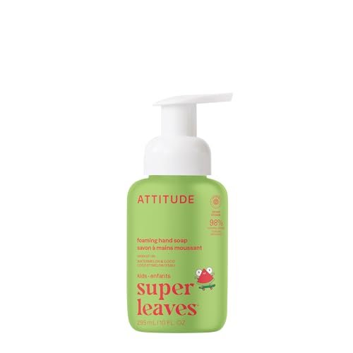 attitude foaming hand soap for kids, ewg verified, dermatologi...