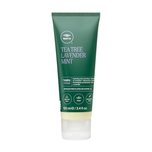 tea tree lavender mint taming cream, rich hair styling cream,...