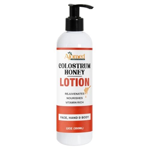 ajomed cosmetics colostrum and honey body lotion peptide fir...