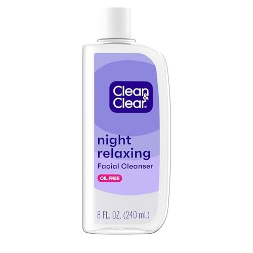 clean & clear night relaxing deep cleaning face wash, 8 fluid...