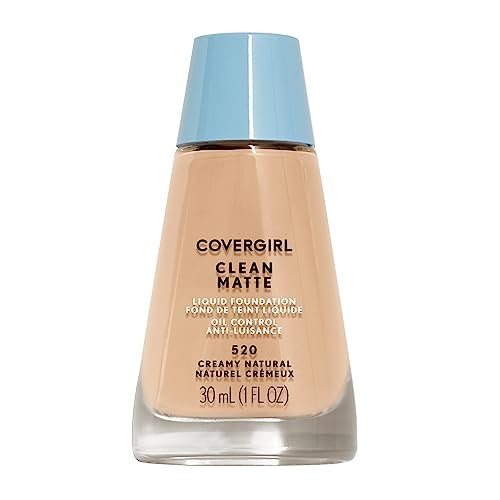 covergirl, clean matte liquid foundation, creamy natural, 1 ou...