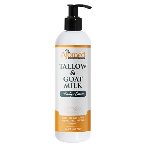AJOMED COSMETICS Tallow & Goat Milk Body moisturizing Lotion f... ajomed cosmetics tallow & goat milk body moisturizing lotion f...