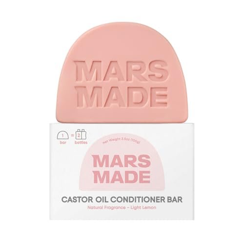 mars made castor oil conditioner bar nourishing & soothing n...