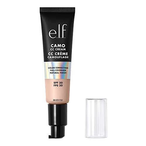 e.l.f. camo cc cream, spf 30 color correcting medium to full c...