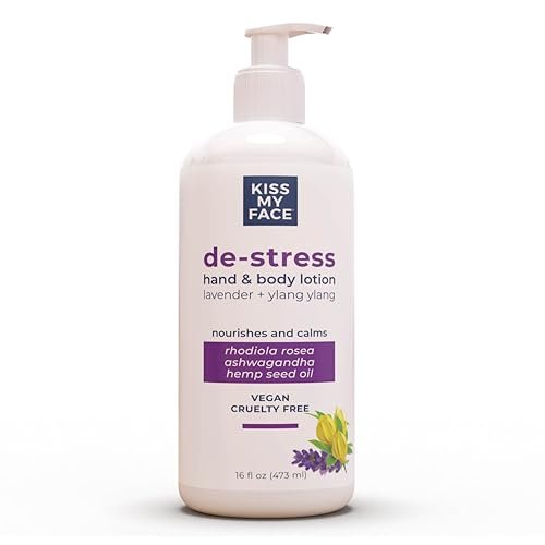 kiss my face de stress hand & body lotion lavender + ylang yla...