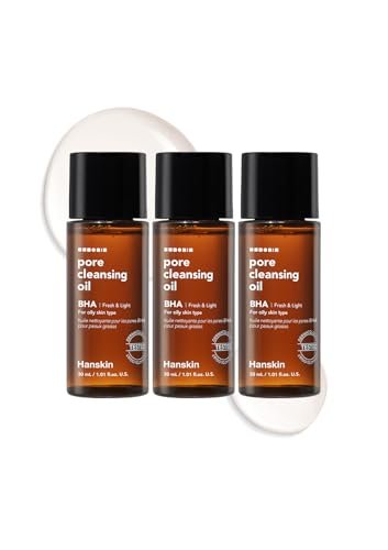 hanskin bha pore cleansing oil, sample trial size, travel size...
