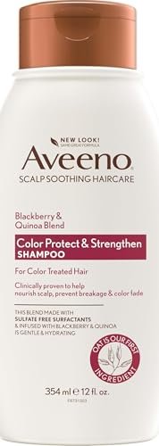 ogx aveeno color protect strengthen+ blackberry quinoa shampoo...