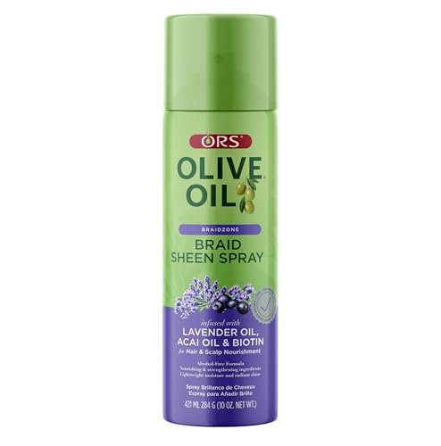 ors olive oil braidzone braid sheen spray with lavender, acai...