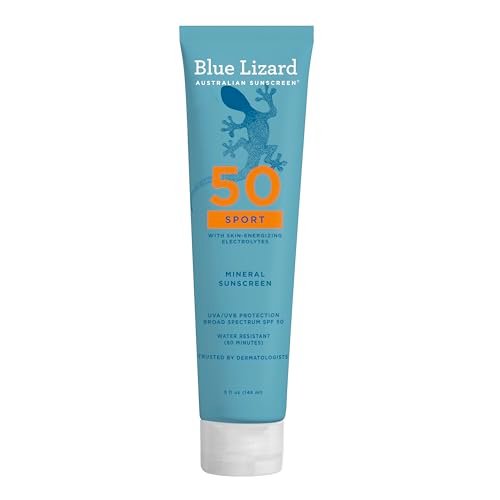 blue lizard australian sport mineral sunscreen lotion, spf 50,...