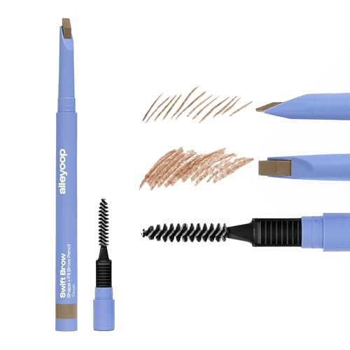 alleyoop swift brow shape + fill eyebrow pencil, sharpener, taupe
