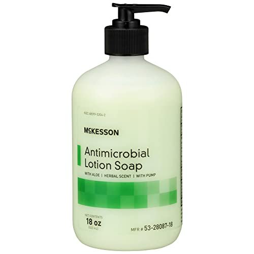 mckesson antimicrobial lotion hand soap with aloe, 18 oz pump...