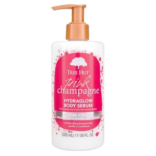 tree hut hydraglow body serum, pink champagne, 11 oz