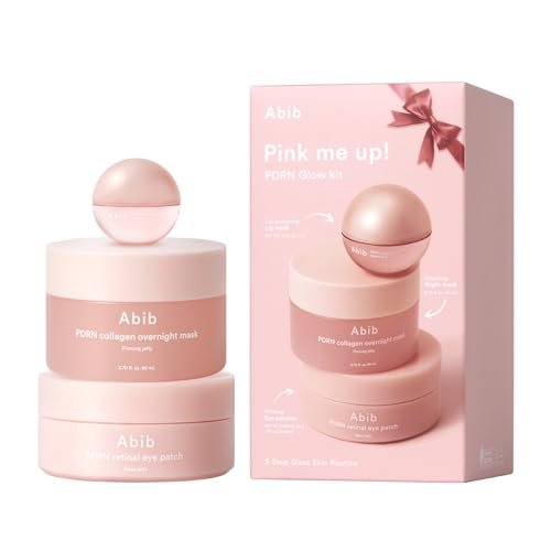 abib pink me up pdrn 3 step glow kit | overnight firming jelly...