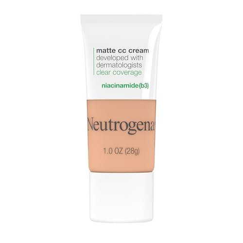 neutrogena clear coverage flawless matte cc cream, sand, 1 oz