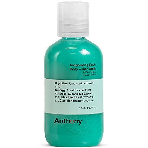 anthony invigorating rush body wash & shampoo, 3.4 fl oz