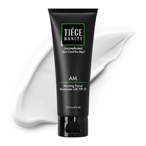 tiege hanley mens morning face moisturizer with spf 20, 2.5 fl oz