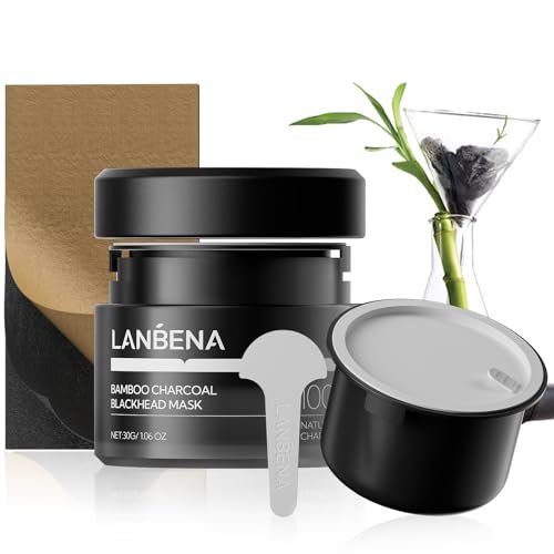 lanbena 3.0 bamboo charcoal nose pore strips, blackhead remove...