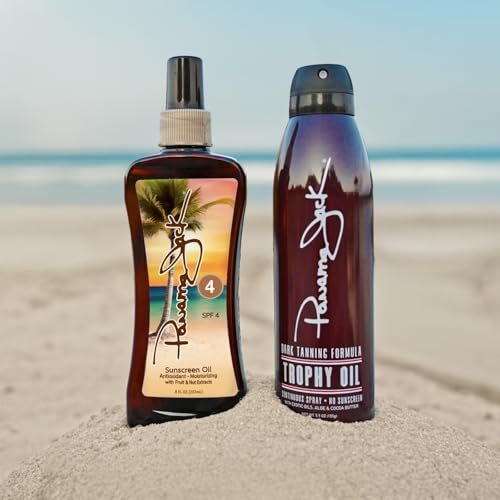 panama jack trailblazer set spf 4 & spf 0 trophy suntan tann...
