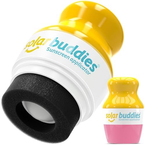 solar buddies sunscreen applicator – pink– refillable roll on...
