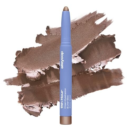 alleyoop 11th hour cream eyeshadow stick & liner, brown shimmer