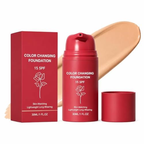 korean color changing foundation for mature skin, self adjusti...